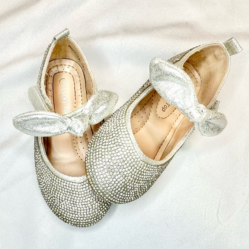 Toddler Rhinestones and Glitter Ballet Flat/Mary Jane, wedding shoes